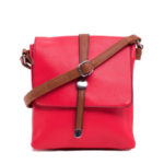 Červená dámská taška s nastavitelným popruhem