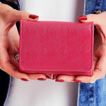 Dámská růžová obyčejná peněženka